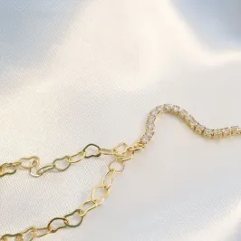 Pulseira Riviera e Elos Corações