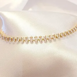 Pulseira Riviera Navete (Fecho Gravata)