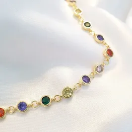 Pulseira Zircônias Coloridas