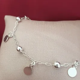 Tornozeleira 7 Plaquinhas e Bolinhas