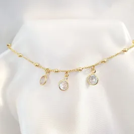 Tornozeleira Bolinhas e Zircônias