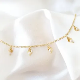 Tornozeleira Conchinhas Perolas