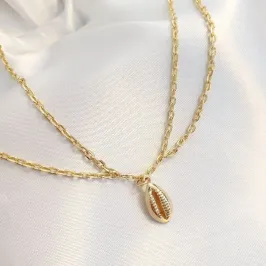 Tornozeleira Corrente Dupla e Buzios