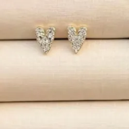 Brinco Coração Cravejado