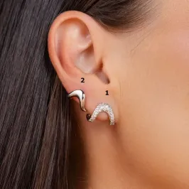 Brinco Onda Gancho Liso