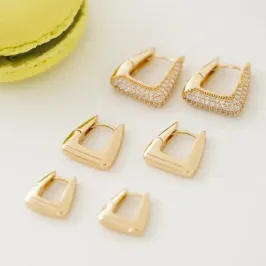 Brinco Argola Quadrada M Lisa