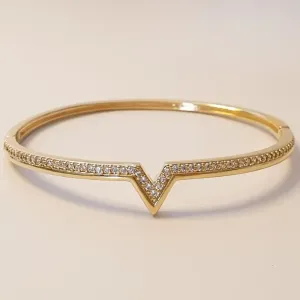 Bracelete V Cravejado