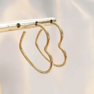 Brinco Argola Fio Coração P