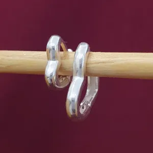 Brinco Dupla Argolinha Coração Liso