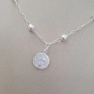 Colar Bolinhas Medalha São Bento
