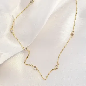 Colar Longo Pedras Tiffany 80cm