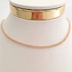 Colar Riviera Rosa (choker)