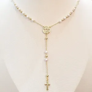 Colar Terço Espírito Santo Pérolas