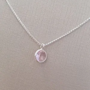 Colar Zircônia Rosa Claro