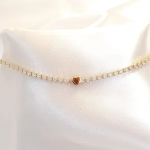 Pulseira Riviera Coração Rubi