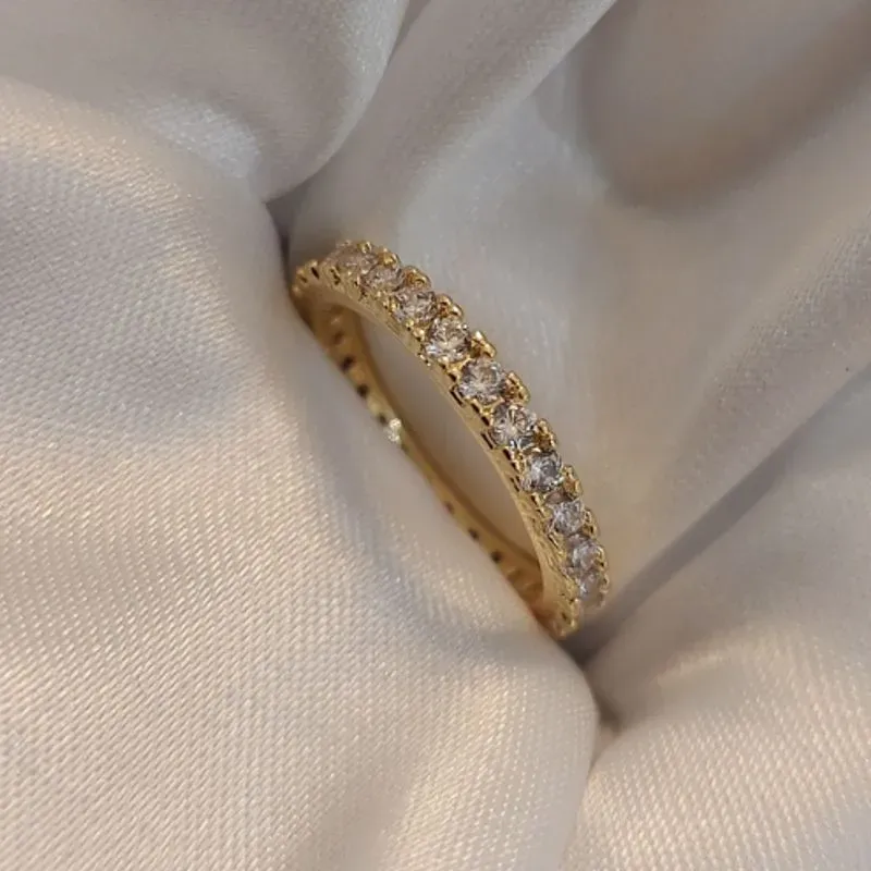 Anel Aparador Zircônias 2mm (n14)