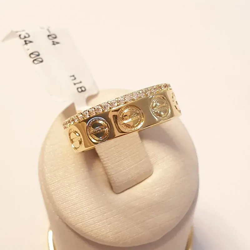 Anel Cartier Linha Cravejada (n16)