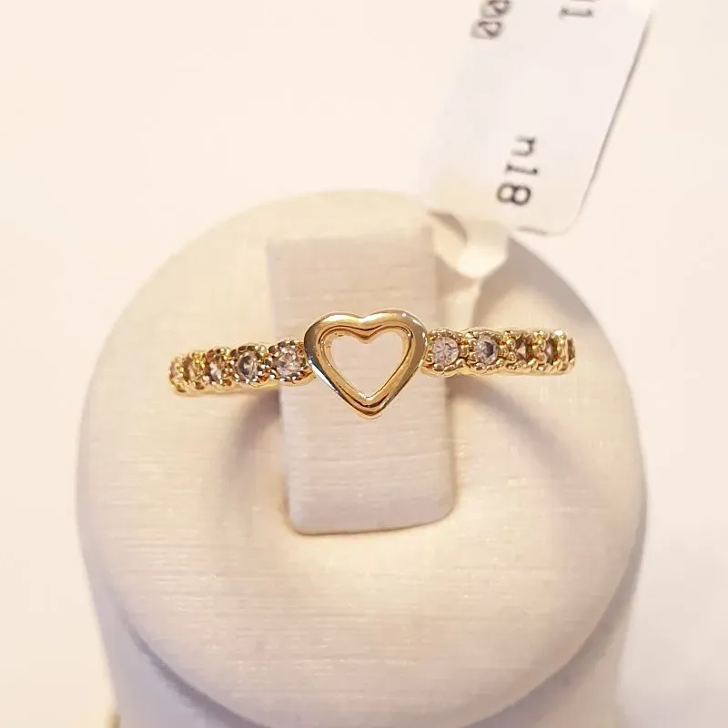 Anel Coraçãozinho Vazado (n18)