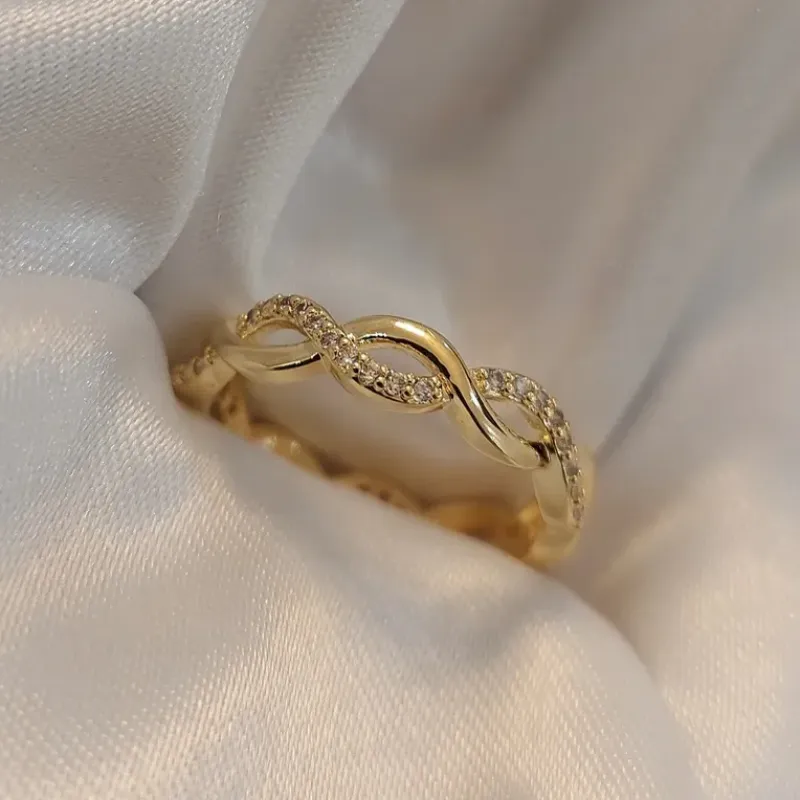 Anel DNA Liso e Cravejado (n14)