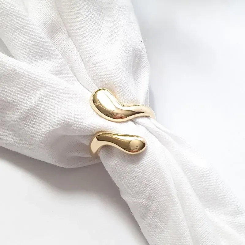 Anel Orgânico 2 Gotas Cima Baixo (n15 ajustável)