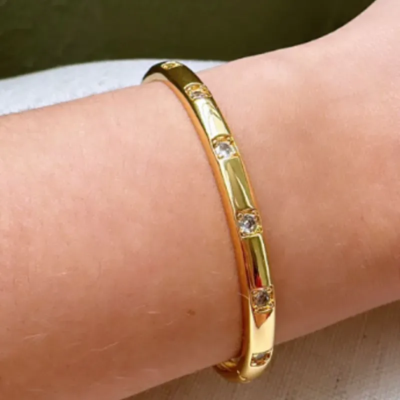 Bracelete Liso Zircônias