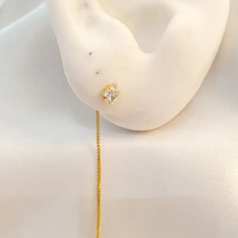 Brinco Agulha Ponto de Luz