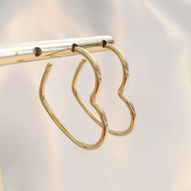 Brinco Argola Fio Coração P