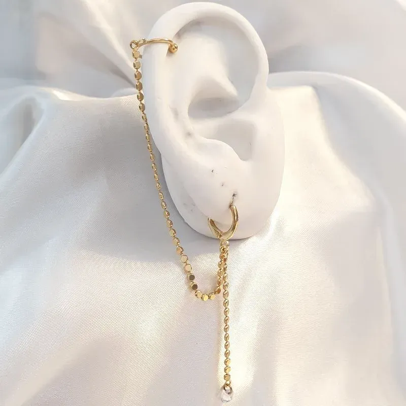 Brinco Argolinha Chapinhas Piercing Fake