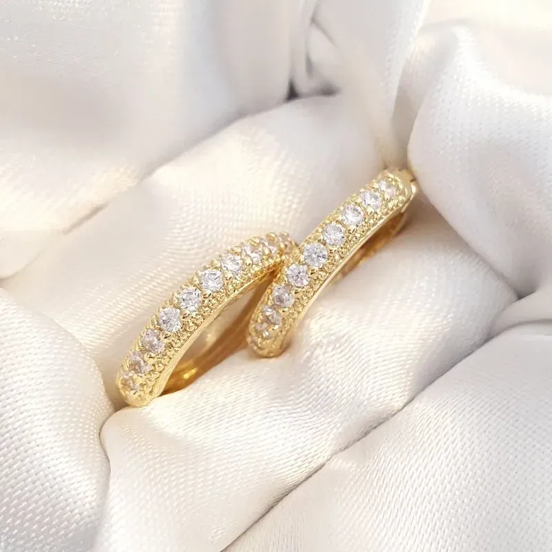 Brinco Argolinha Cravejada G