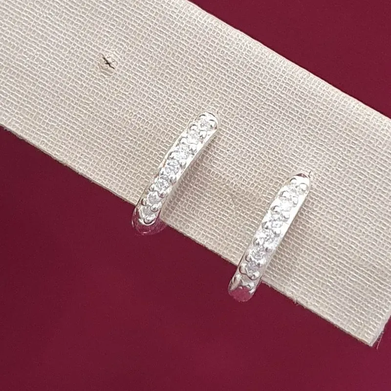 Brinco Argolinha Cravejada M