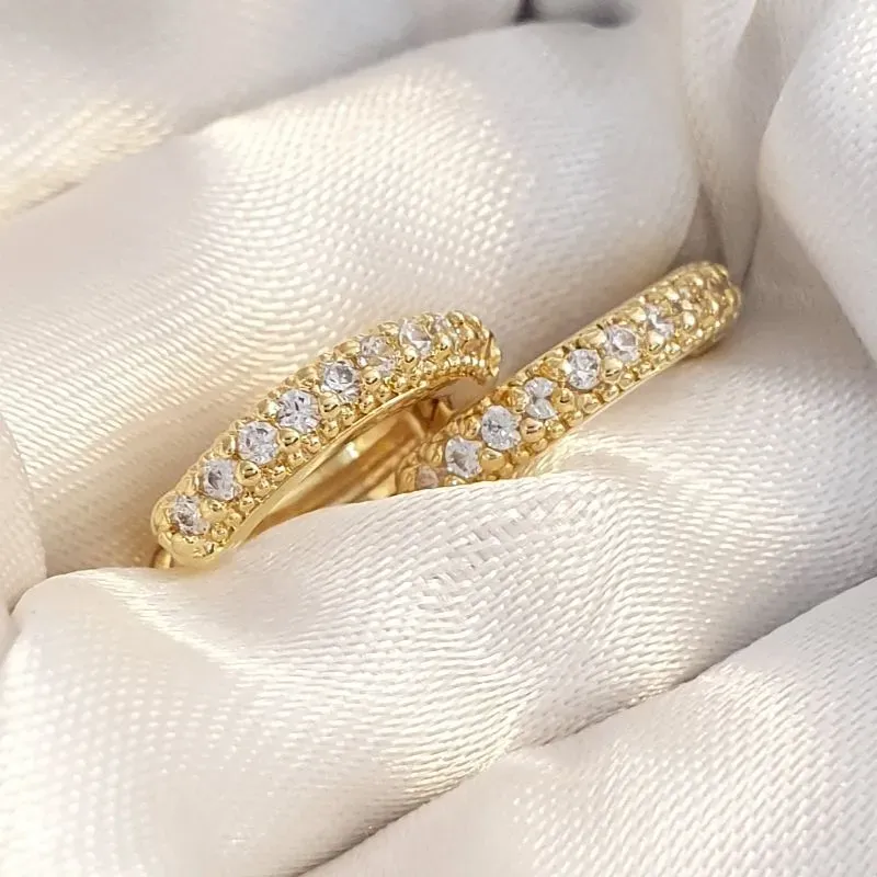 Brinco Argolinha Cravejada M