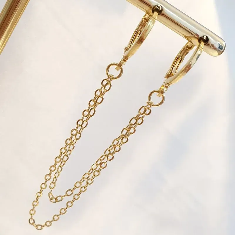 Brinco Argolinha Dupla 2 Correntes