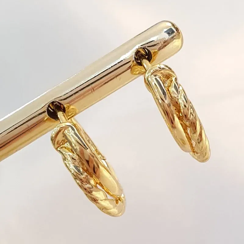 Brinco Argolinha Dupla Liso e Torcido