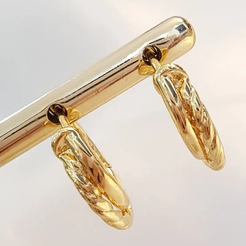 Brinco Argolinha Dupla Liso e Torcido