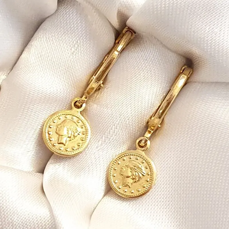 Brinco Argolinha Moeda Lira P