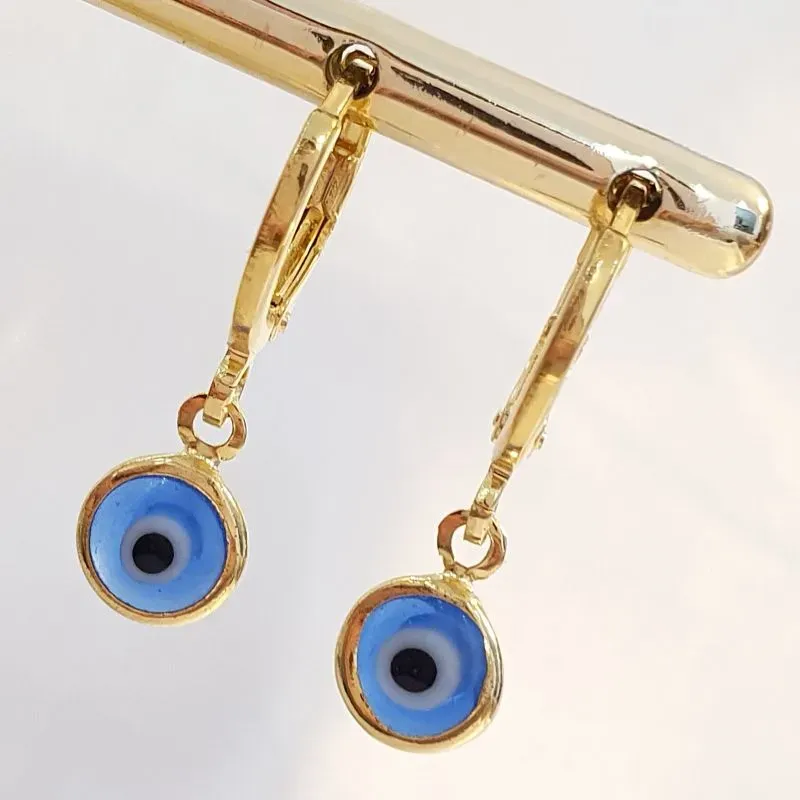 Brinco Argolinha Olho Grego Escuro