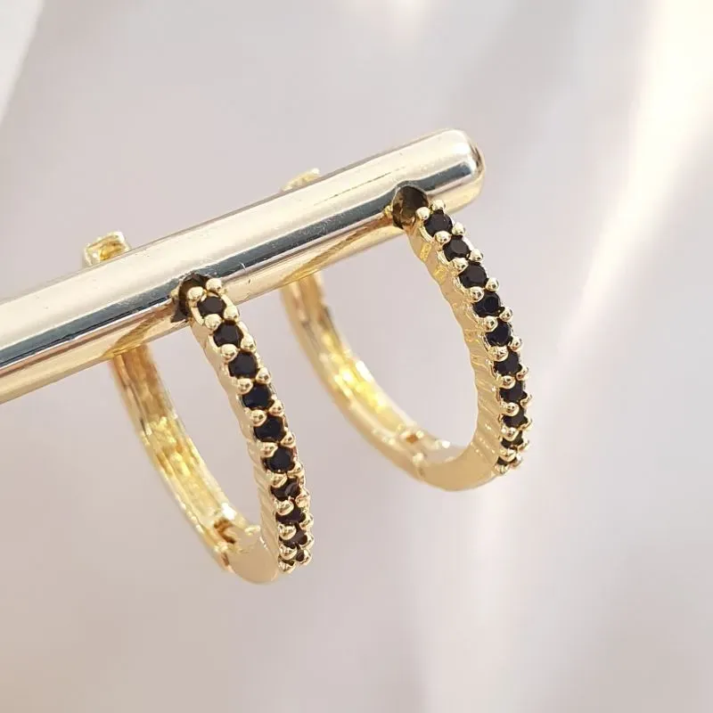 Brinco Argolinha Preta G