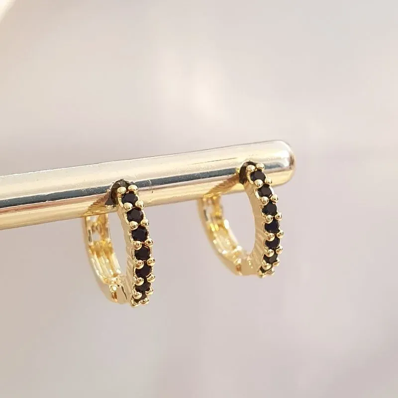 Brinco Argolinha Preta P