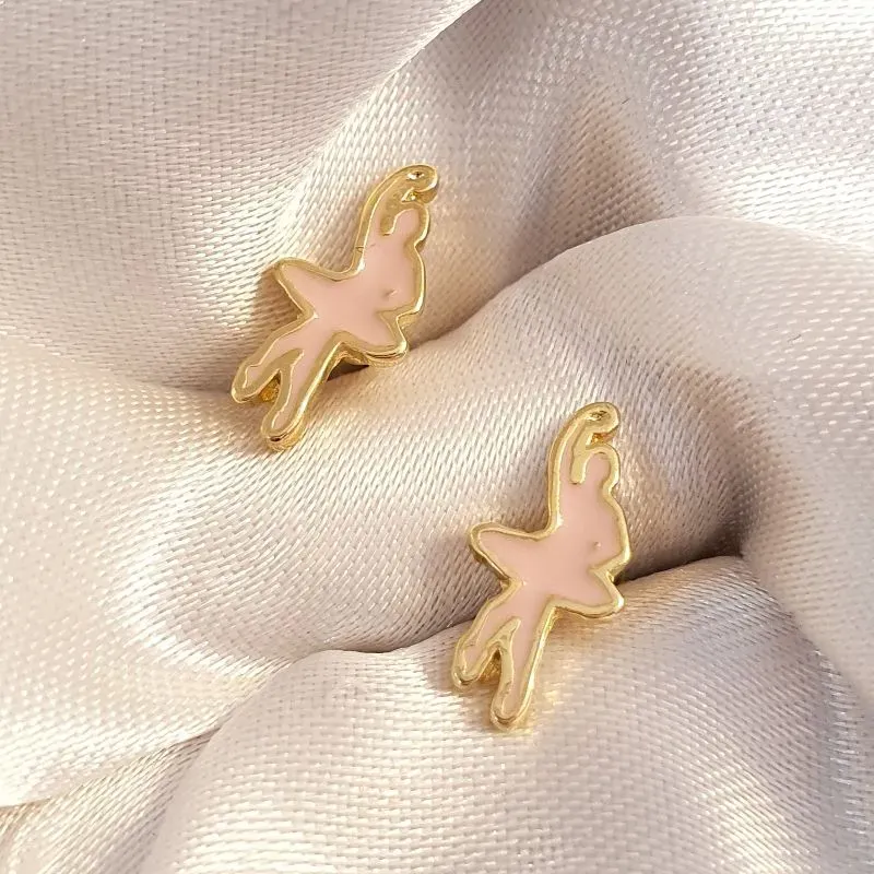 Brinco Bailarina Rosa