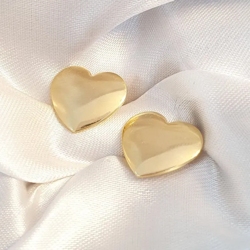 Brinco Coração Abaulado G