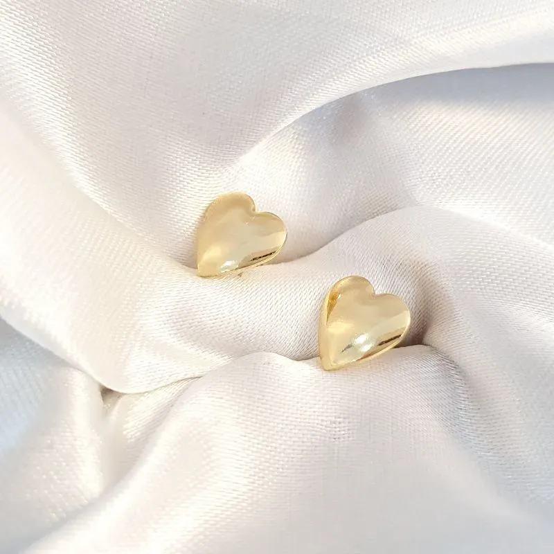 Brinco Coração Abaulado P