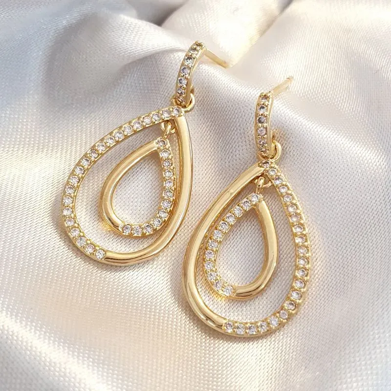 Brinco Meia Argola 2 Gotas