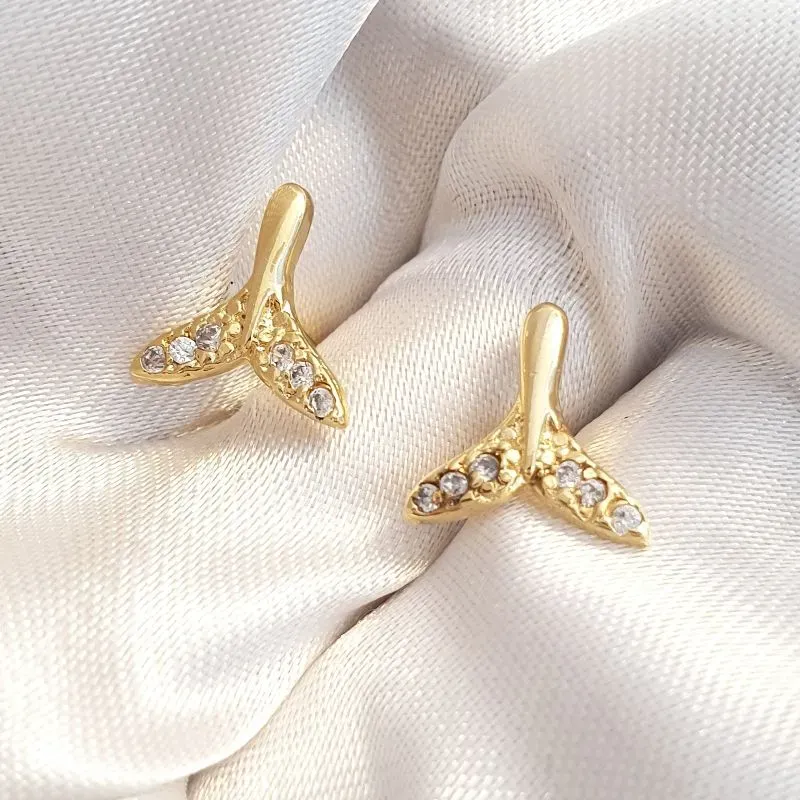 Brinco Rabo de Sereia Cravejado