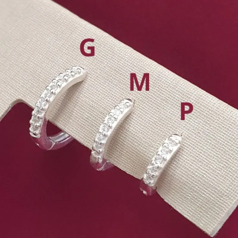 Brinco Trio Argolinha Cravejada