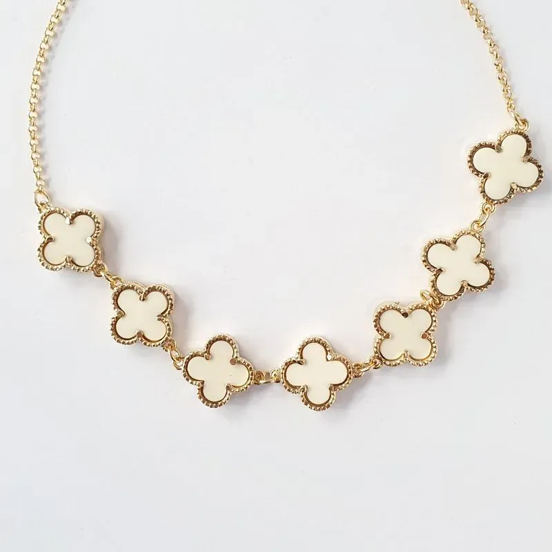 Colar 7 Trevos Off White (choker)