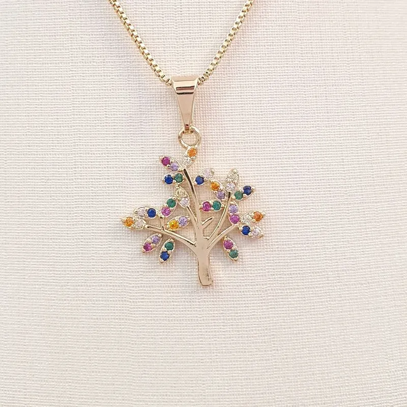 Colar Árvore da Vida Colorida