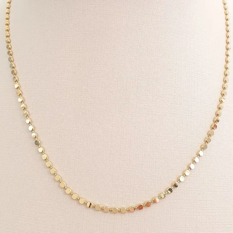 Colar Bolinhas Achatadas 35cm (+5)