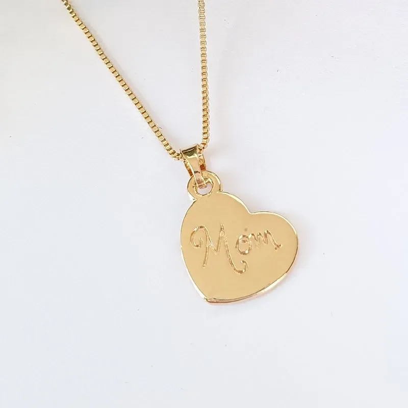 Colar Coração Mom