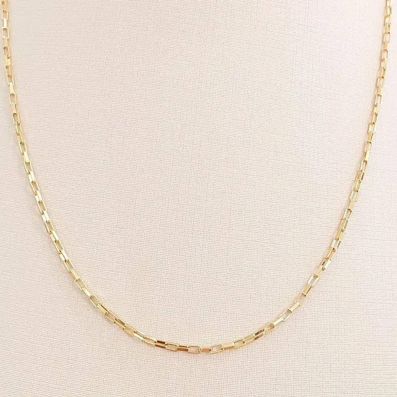 Colar Elos Cartier Quadrada Fina 40cm (+10)