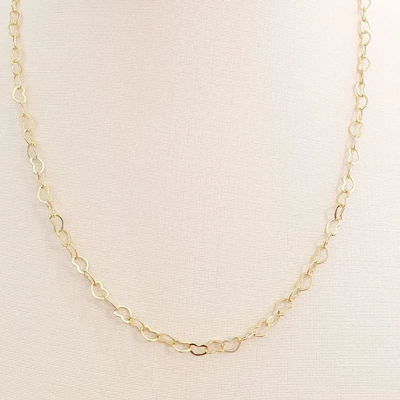 Colar Elos de Coração 40cm